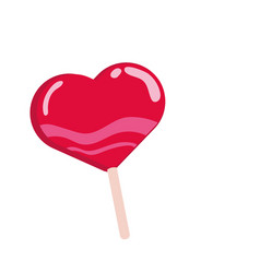 Isolated Colored Heart Shaped Lollipop Icon