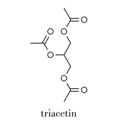 Triacetin Glycerin Triacetate Molecule Skeletal