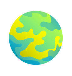 Yellow Green Planet 3d Icon