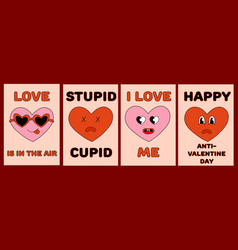 Anti Valentine Day Card Set Y2k Groovy