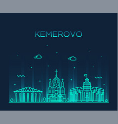 Kemerovo Skyline Russia Linear Style City