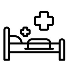 Medical Hospital Bed Icon Outline