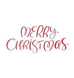 Merry Christmas Hand Lettering Red Calligraphy