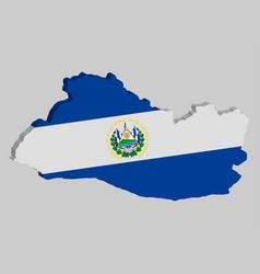 El Salvador Map Flag 3d Eps 10