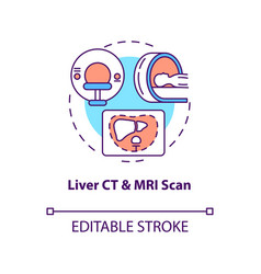 Liver Ct And Mri Scan Concept Icon