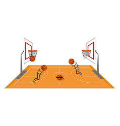 Side View A Basketball Court