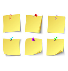 Yellow Paper Notes Top View Note Sticker Set