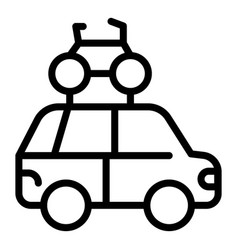 Car Family Roof Bike Icon Outline Style