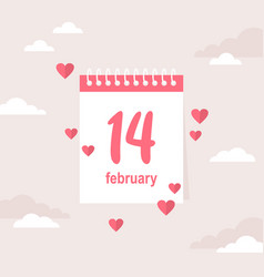 Daily Calendar With Date February 14 And Flying