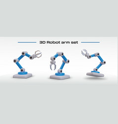 Set Of Robotic Hands In Different Positions