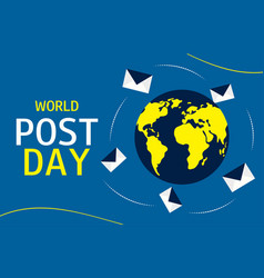 World Post Day Horizontal Banner