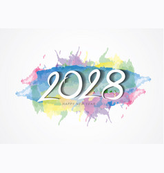 2028 Happy New Year Logo Text Design