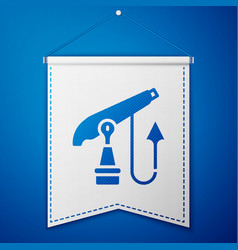 Blue Fishing Harpoon Icon Isolated On