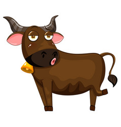 Brown Cow Cartoon Character