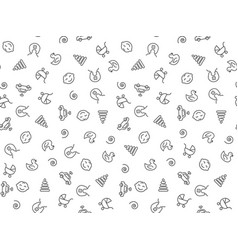 Child Line Seamless Pattern