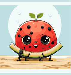 Funny Watermelon Character Cute Cartoon