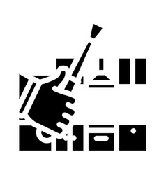 Kitchen Unit Repairs Glyph Icon