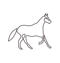 Lines Art Horse Run Icon Logo