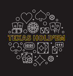 Texas Holdem Poker Game Round Linear