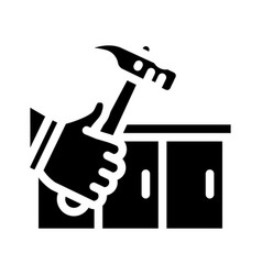 Kitchen Worktop Repair Glyph Icon