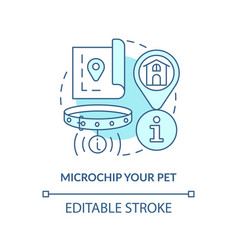 Microchip Pet Turquoise Concept Icon