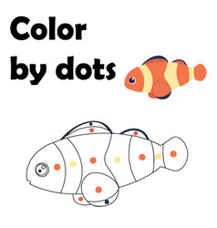 Sea Animal Color By Dots Preschool Drawing