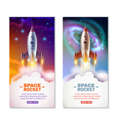 Space Rocket Vertical Banners