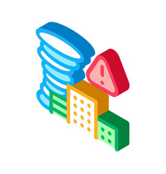 Tornado City Isometric Icon