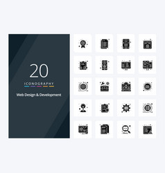 20 Web Design And Development Solid Glyph Icon