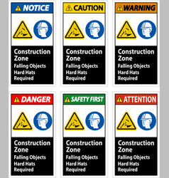 Danger Sign Construction Zone Falling Objects