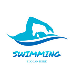 Freestyle Swimming Stroke Logo Design