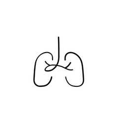 Lung Line Style Icon Design