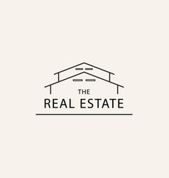 Real Estate Line Art Logo Design