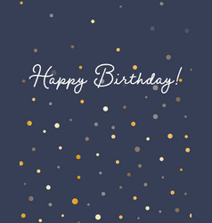 Elegant Gold Confetti On Navy Blue Happy