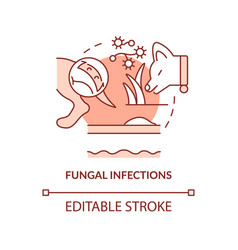 Fungal Infections Terracotta Concept Icon