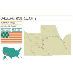 Map Of Pinal County In Arizona Usa