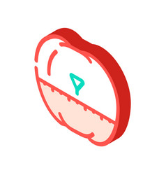 Timer In Shape Of Tomato Isometric Icon