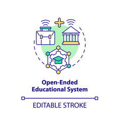 Open Ended Educational System Concept Icon