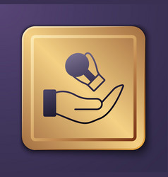 Purple Boxing Glove Icon Isolated