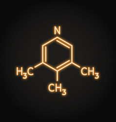 Ethylmethylamine Structural Formula Neon Icon