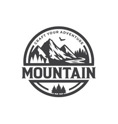 Adventure vintage logo Royalty Free Vector Image