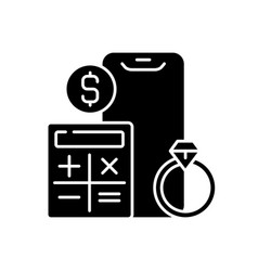 Price Calculation Black Glyph Icon