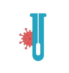 Covid Pcr Test Line Icon