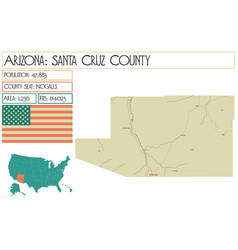 Map Of Santa Cruz County In Arizona Usa