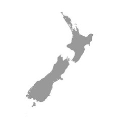 New Zealand Country Map Silhouette