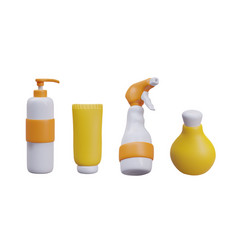 Set Of Different Cosmetic Product With Orange