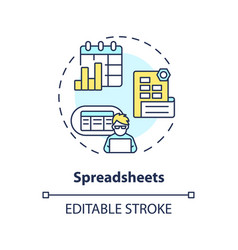 Spreadsheets Concept Icon