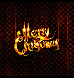 Merry Christmas Gold Glitter Lettering Design