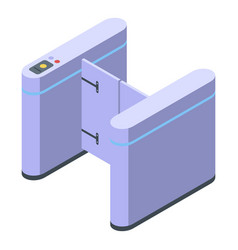 Metro Pass Gate Icon Isometric Style