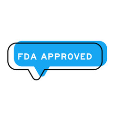 Speech Banner And Blue Shade With Word Fda